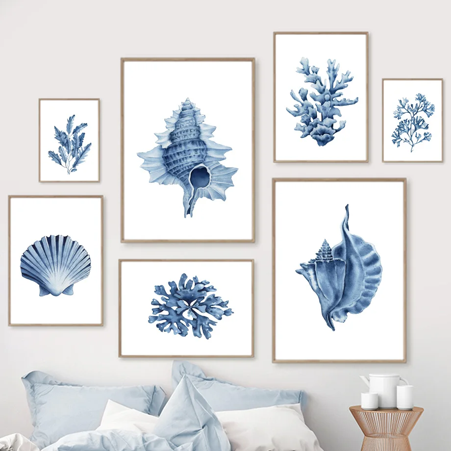 Marine Coral - Arte de Pared en Acuarela con