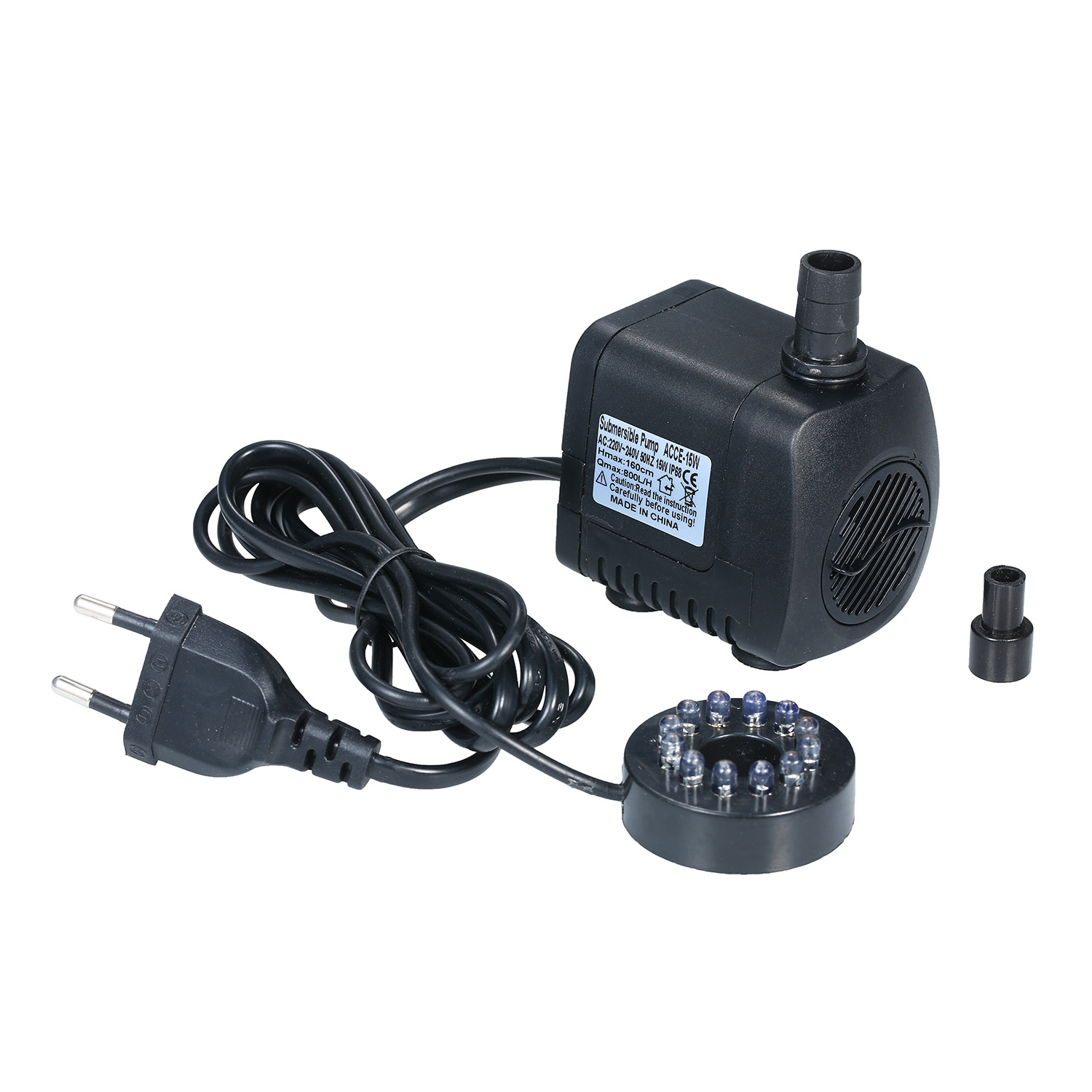 Aquarium Marine Lights - Bomba sumergible con luz LED, 800L/H,