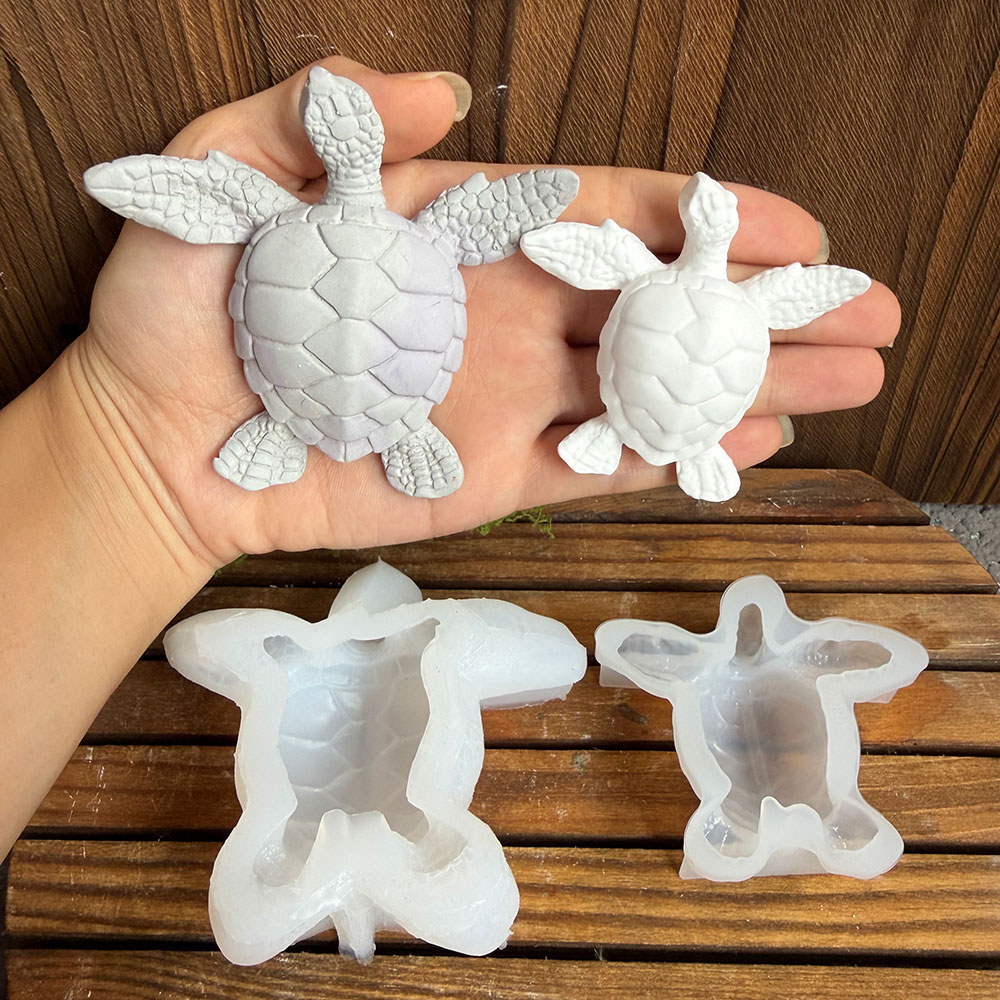 Marine Aquarium Epoxy - 2 moldes de silicona de tortuga