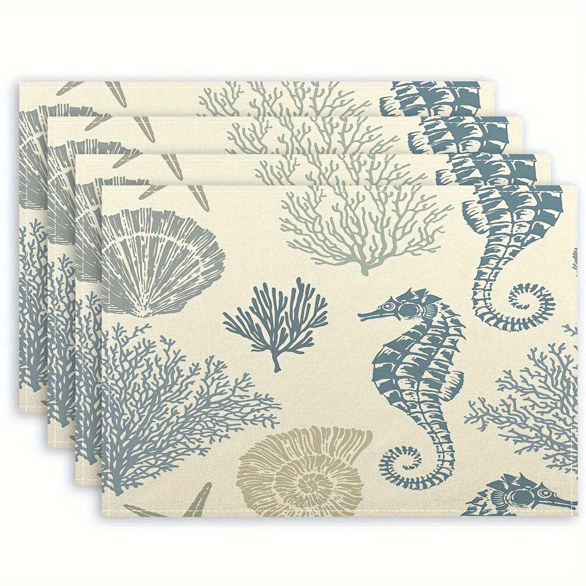 Marine Coral - 1 unidad de manteles individuales de