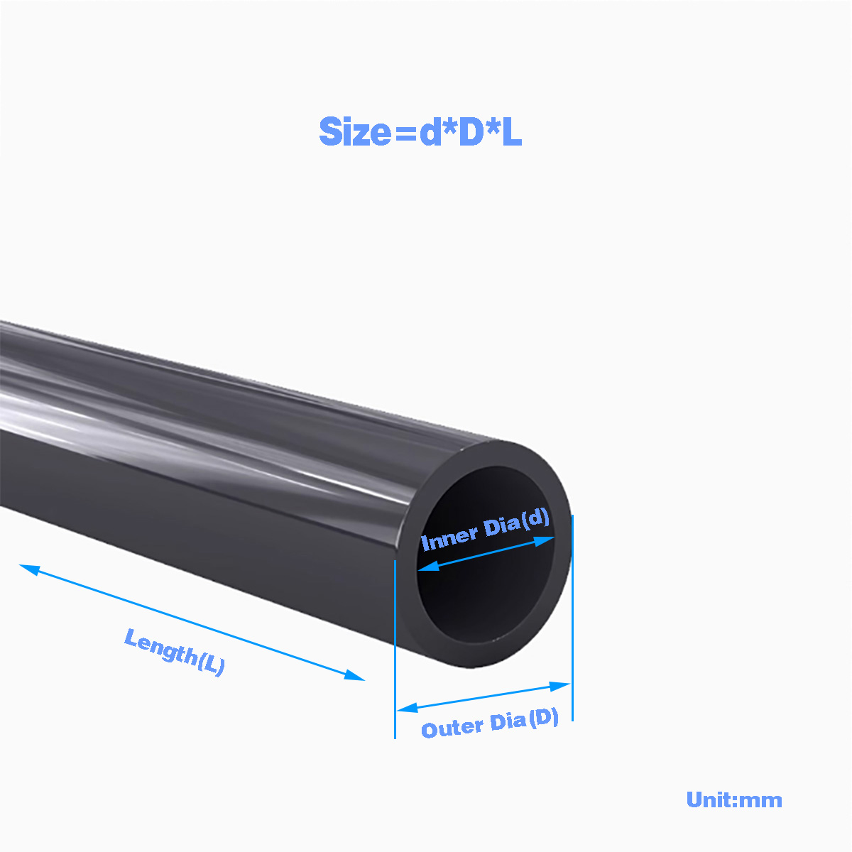 Tubo de plástico de PVC negro, - Ocean Aquarium reseña y precio
